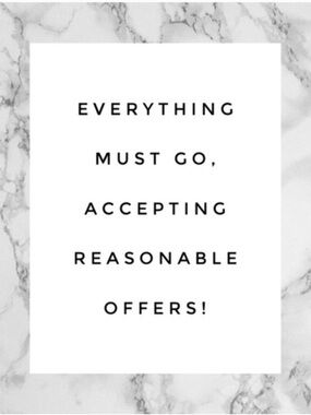 Everything Must Go Sign - Black & White Print